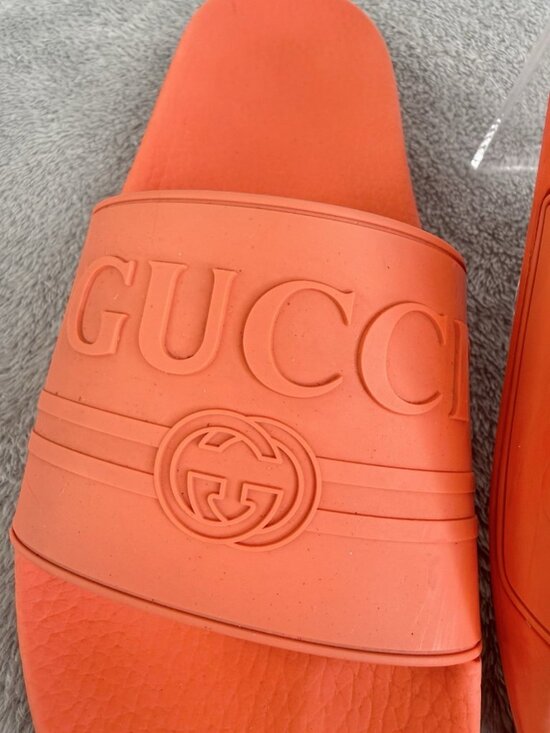 Gucci Slides Sandals Orange EU 42   Mens 8.5  Womens 12 main image 10
